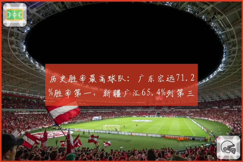 历史胜率最高球队：广东宏远71.2%胜率第一，新疆广汇65.4%列第三